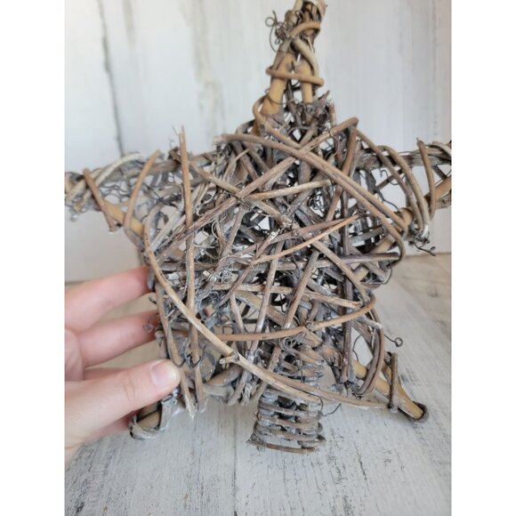 Grape vine woven branch star tree topper Xmas home decor - Picture 5 of 6